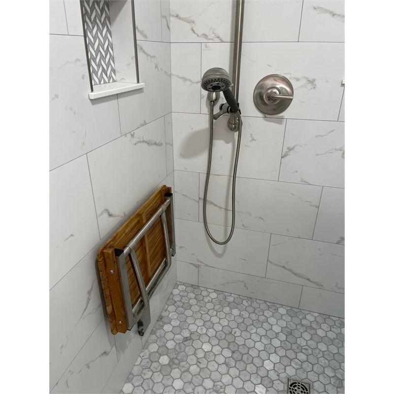 Teakworks4u ADA Compliant Shower Bench in Teak