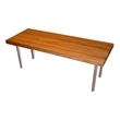 Teakworks4u Commercial Legged Bench in Teak