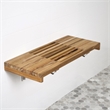 Teakworks4u Wall Mount Fold Shower Bench with Slats in Teak