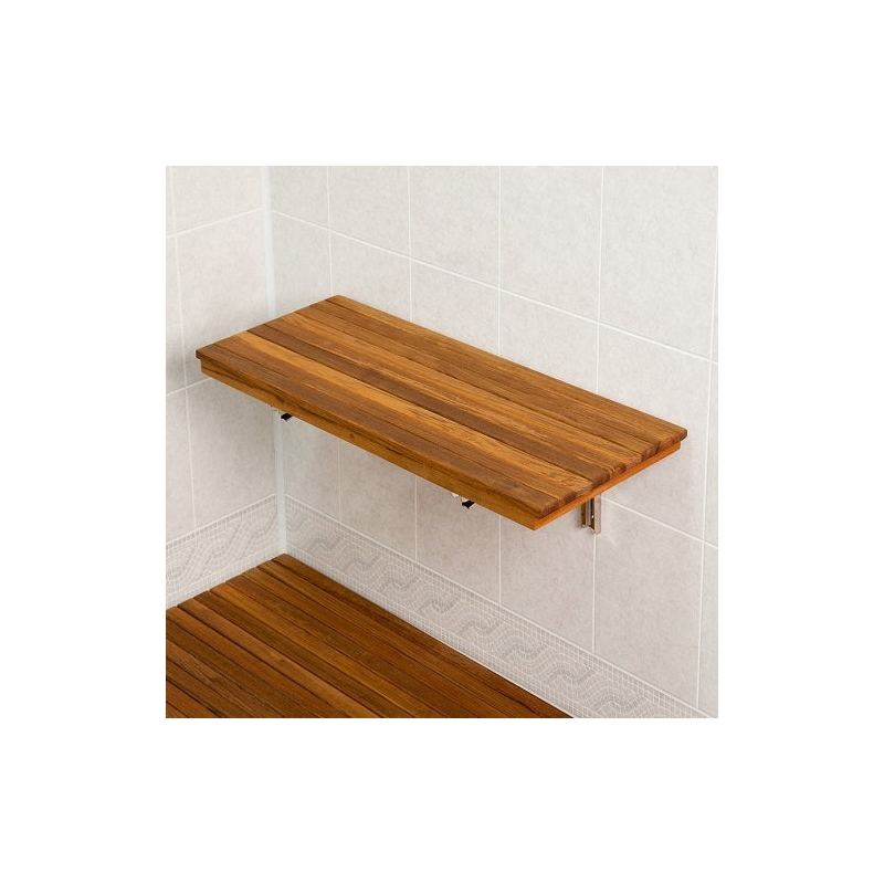 Teakworks4u Wall Mount Fold Shower Bench in Teak