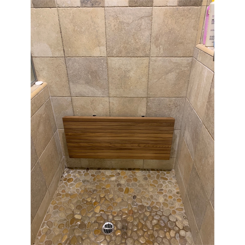 Teakworks4u Wall Mount Bench with Heavy Duty Brackets in Teak