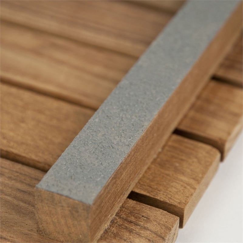 Teakworks4u Shower Mat Unfinished in Teak
