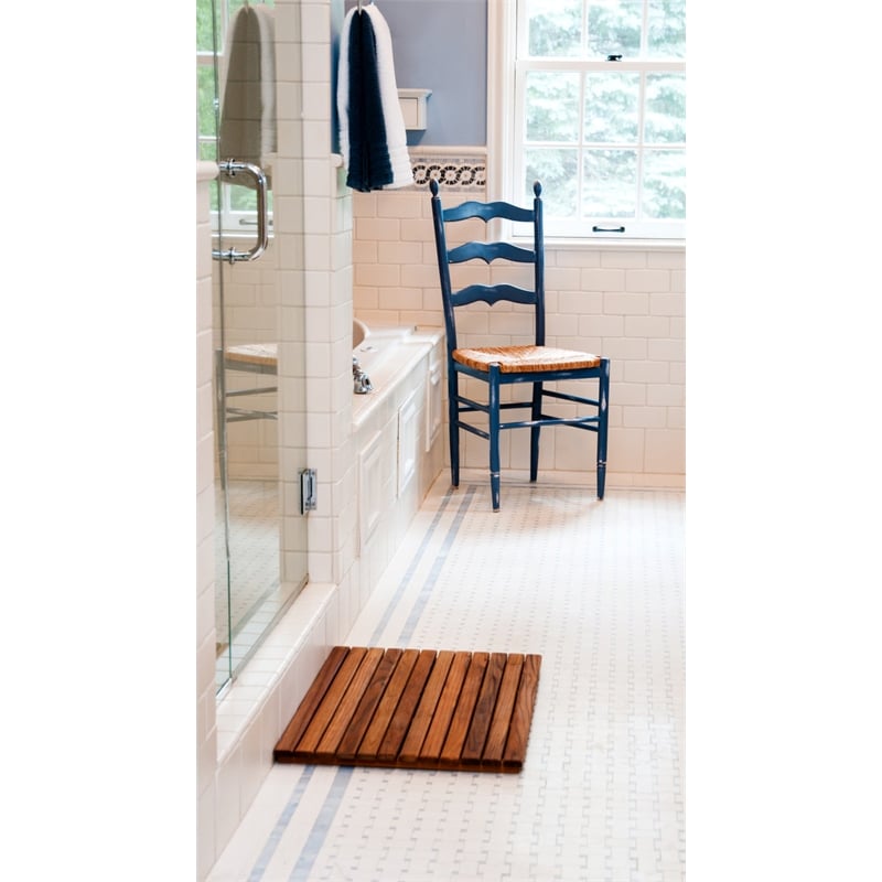Teakworks4u Shower Mat Finished in Teak