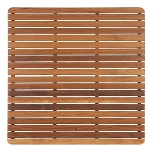 Teakworks4u Shower Mat Finished with Rounded Corners in Teak