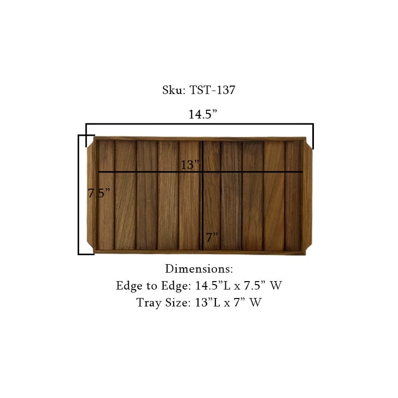 Teakworks4u Teak Serving Tray in Teak