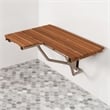 Teakworks4u ADA Compliant Left Hand Wall Mount Bench in Teak