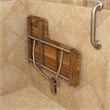 Teakworks4u ADA Compliant Right Hand Wall Mount Bench in Teak