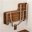 Teakworks4u ADA Compliant Left Hand Wall Mount Bench in Teak