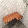 Teakworks4u ADA Compliant Left Hand Wall Mount Bench in Teak