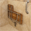 Teakworks4u ADA Compliant Right Hand Wall Mount Bench in Teak