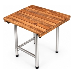 Teakworks4u ADA Compliant Teak Wood Shower Bench w Legs