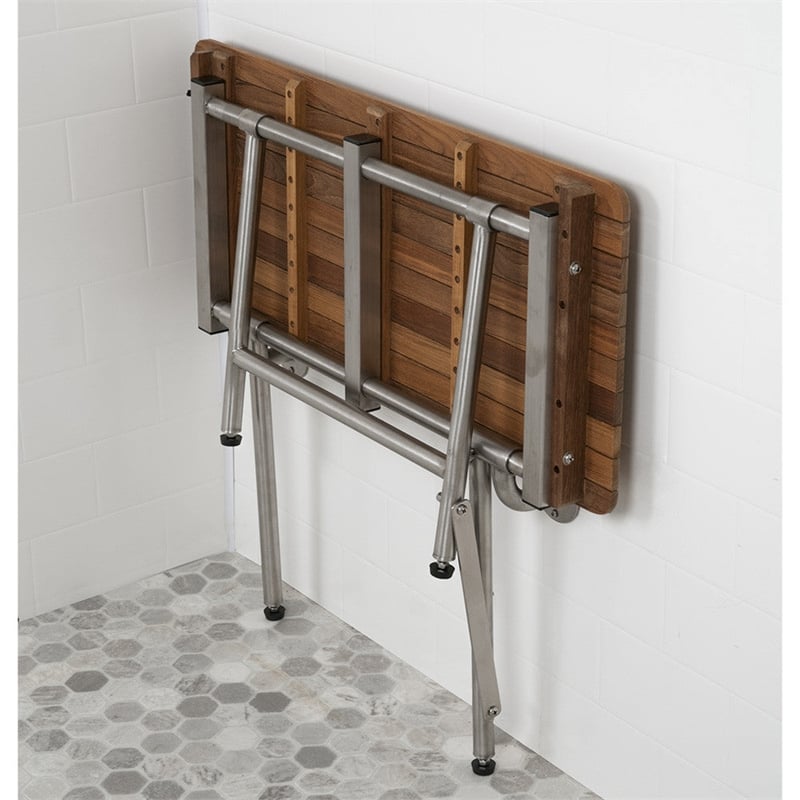Teakworks4u ADA Compliant Shower Bench w Legs in Teak
