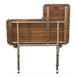 Teakworks4u ADA Compliant Left Hand Wall Mount Bench with Legs in Teak