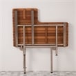 Teakworks4u ADA Compliant Right Hand Wall Mount Bench with Legs in Teak