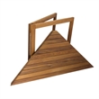 Teakworks4u Deluxe Corner Shower Bench with Shelf in Teak