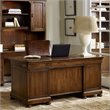 Archivist Executive Wood Desk in Pecan Brown Finish by Hooker Furniture