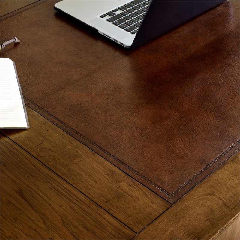 Archivist Executive Wood Desk in Pecan Brown Finish by Hooker Furniture