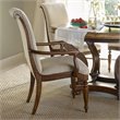 Hooker Furniture Archivist Upholstered Dining Arm Chair in Pecan