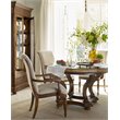 Hooker Furniture Archivist Upholstered Dining Arm Chair in Pecan