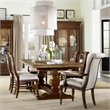 Hooker Furniture Archivist Upholstered Dining Arm Chair in Pecan