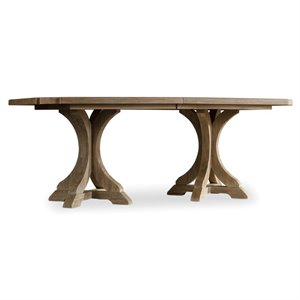 Hooker Furniture Corsica Extendable Dining Table in Light Wood