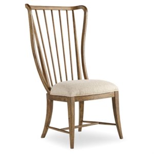 Hooker Furniture Sanctuary Tall Spindle Dining Side Chair in Medium Wood