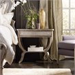 Hooker Furniture Sanctuary 1-Drawer Bedroom Nightstand in Silver Wood