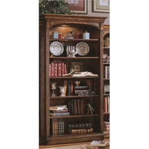 hooker furniture brookhaven open bookcase in cherry