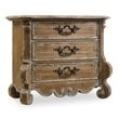 Hooker Furniture Chatelet 3 Drawer Wood Nightstand in Caramel Froth