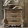 Hooker Furniture Chatelet 3 Drawer Wood Nightstand in Caramel Froth