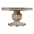 Hooker Furniture Chatelet Round Wood Extendable Dining Table in Vintage White