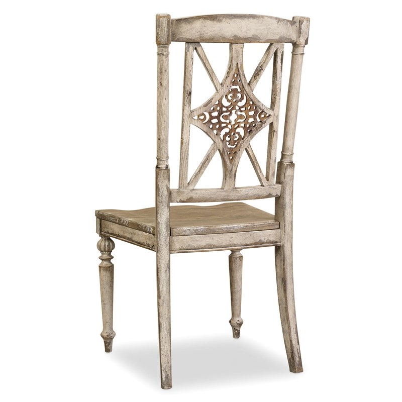 Chatelet Fretback Wood Dining Side Chair in Cream Finish by Hooker Furniture