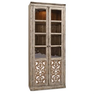 Hooker Furniture Chatelet 2 Door Bunching Curio Cabinet in Caramel Froth
