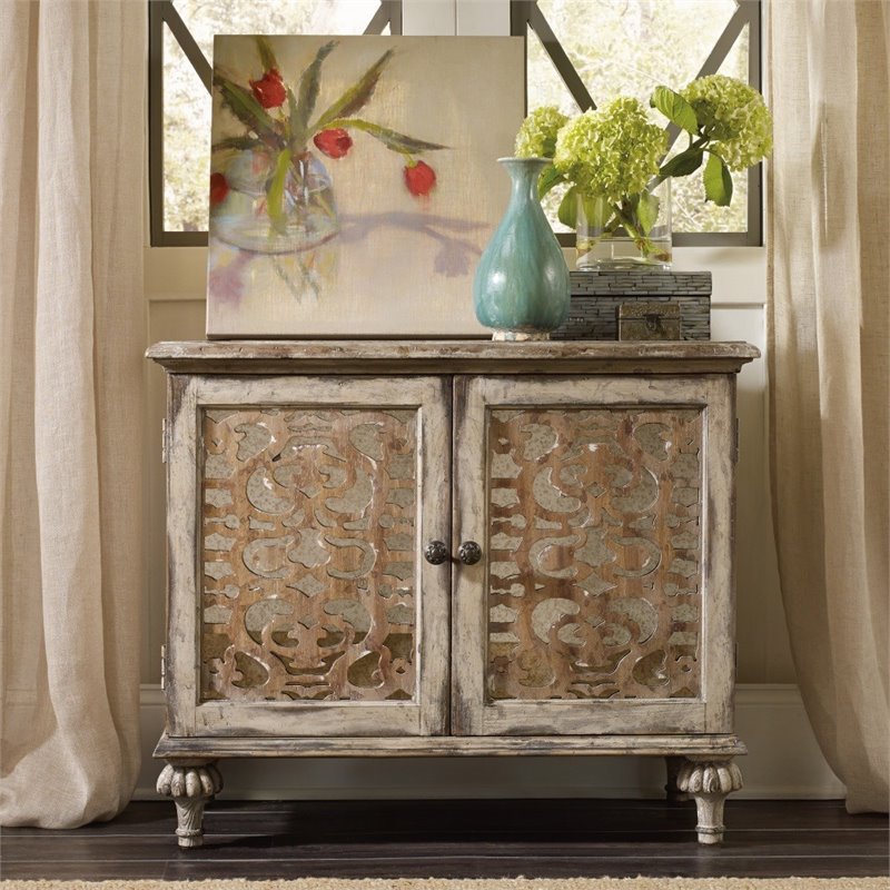 Hooker Furniture Sanctuary Two-Door Mirrored Nightstand in Visage ...