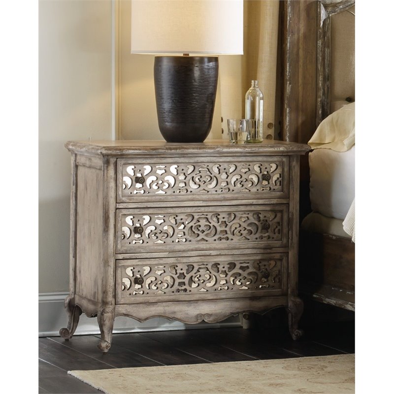 Hooker Furniture Sanctuary Two-door Mirrored Nightstand In Visage 