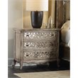 Chatelet 3 Drawer Fretwork Wood Nightstand in Caramel Beige by Hooker Furniture