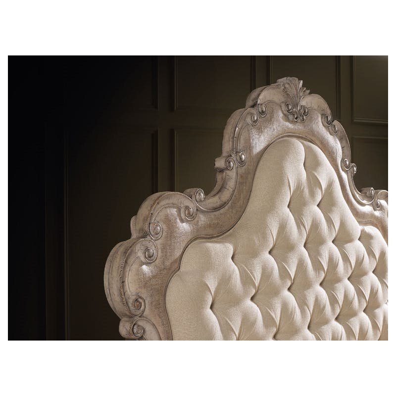 Chatelet Fabric Upholstered Queen Panel Bed in Antique Beige Linen by Hooker