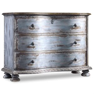 hooker furniture chatelet 3 drawer accent chest in blue