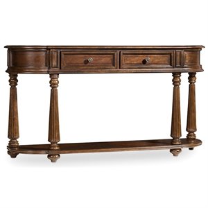hooker furniture leesburg demilune hall console table in mahogany