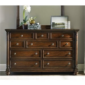 Hooker Furniture Leesburg 10 Drawer Dresser in Mahogany