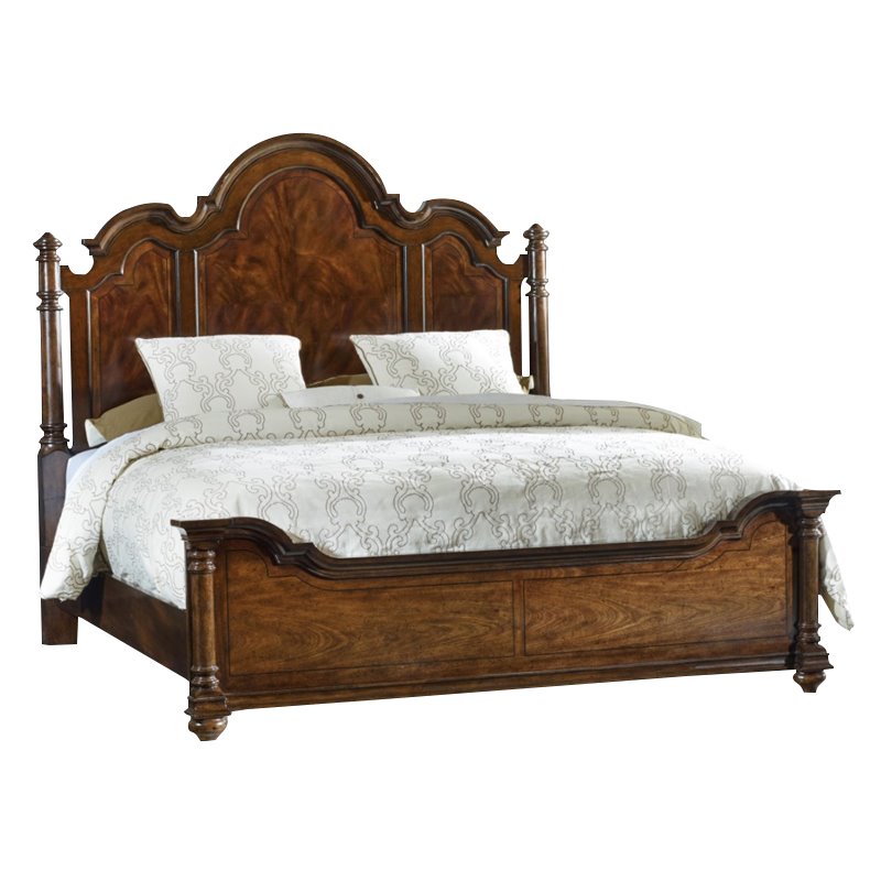Hooker Furniture Leesburg California King Poster Panel Bed in Mahogany