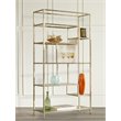 Hooker Furniture 8-Glass Shelves Etagere in Silver