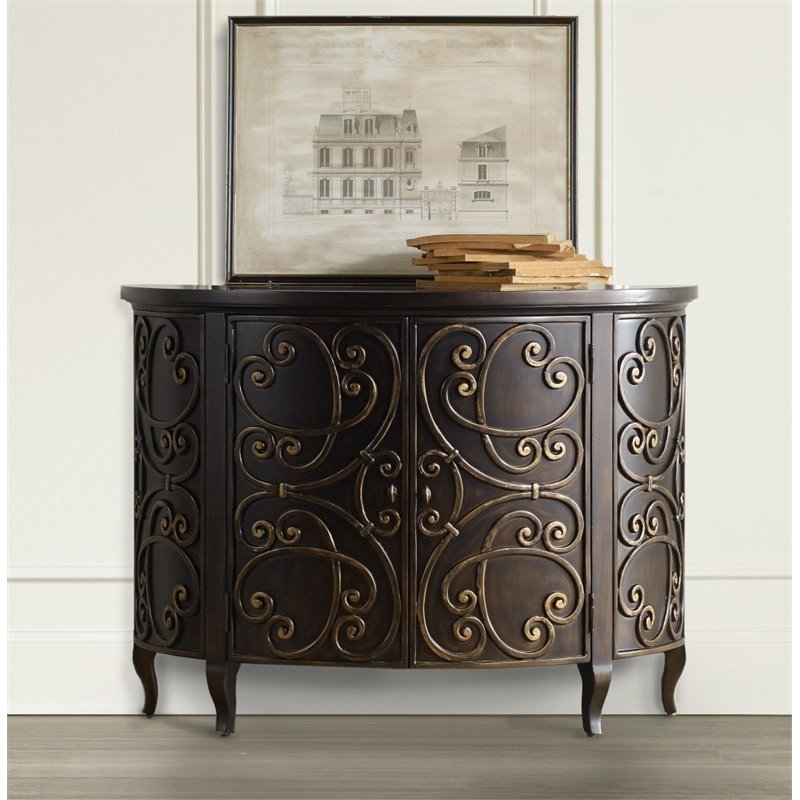 Hooker Furniture Demilune Accent Chest In Black 5421 85001