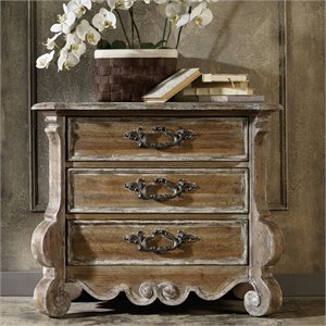 hooker chatelet 2 piece 3 drawer nightstand set in light wood