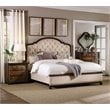 Hooker Furniture Leesburg 3 Piece Queen Upholstered Bed Set in Mahogany