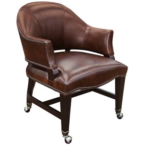hooker furniture joker leather game chair in brown and natchez brown