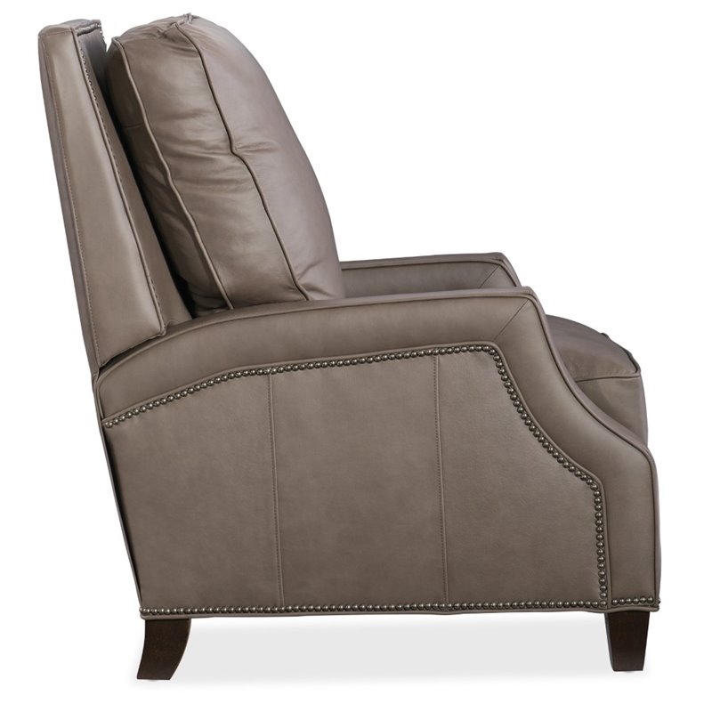 Hooker Furniture Caleigh Leather Recliner in Beige and Natchez Brown