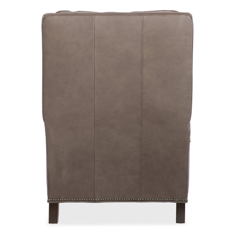 Hooker Furniture Caleigh Leather Recliner in Beige and Natchez Brown