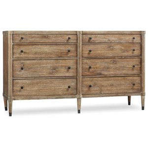hooker furniture studio 7h annika 8 drawer dresser in light wood