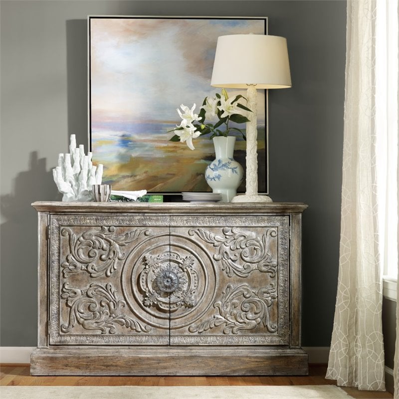 Hooker Furniture True Vintage Console Table in Driftwood and Whitewash